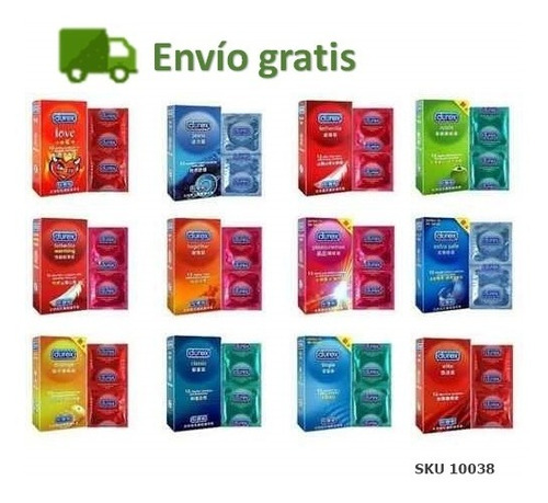 24 Condones Preservativos Durex 24 + Envio Gratis W01
