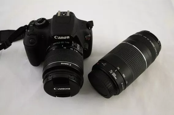 Canon Eos Rebel T5 Dslr Kit , Lente 18-55 Mm + Lente 70-300