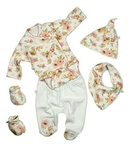 Comprar Ajuar Bebe Recién Nacido Algodón Pima 5 Piezas + Caja 