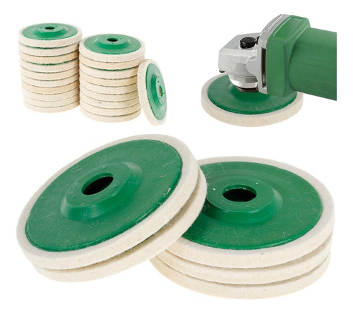 F 20 Piezas De Lana Abrasiva De Fieltro Para Pulir 4