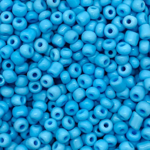 Miçanga Leitosa 6/0 4mm Para Guia De Proteção- 50g Cores Comprimento 4 mm Cor Azul-claro