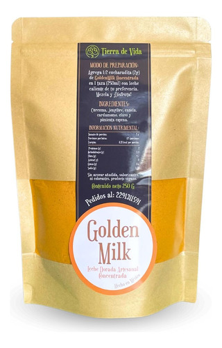 Golden Milk Leche Dorada Artesanal Exquisito Sabor 250g