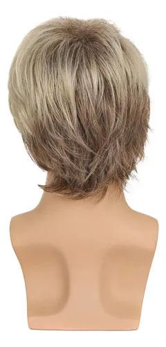 Sylhair Men Wigs Short Silver Gray Wig Male Guy Short