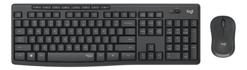 Kit de teclado y mouse inalámbrico Logitech MK295 Español de color negro