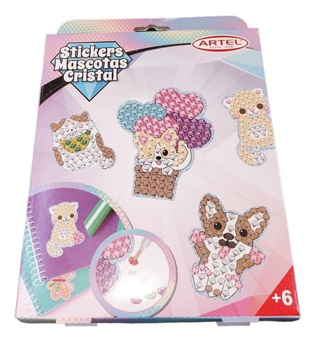 Set Stickers Pintura De Diamante Mascotas Artel