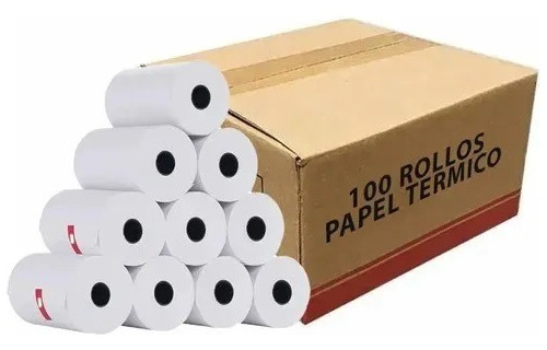 Caja 100 Rollos Papel Térmico 57mm X 30mm