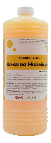  Shampoo de Keratina Hidrolizada para Cabello Maltratado Productos Mart México (1 Litro)