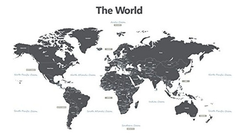 Pegatinas De Pared Para Niños, Diseño De Mapa Del Mundo
