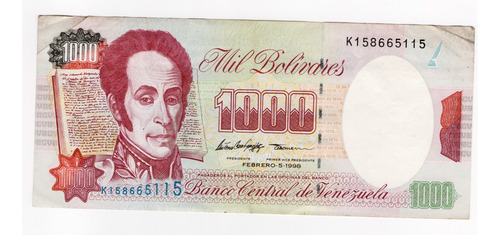 Ltb177. Billete De Venezuela 1000 Bolívares, 1995, Pick 76.