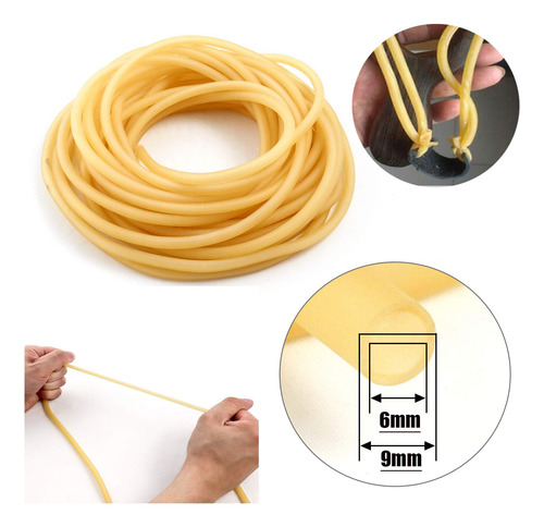 Tubo Goma Para Honderas-gomeras 10 Metros 2 X 5mts