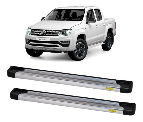 Estribo Aluminio Cabine Dupla Para Amarok 2010 A 2022