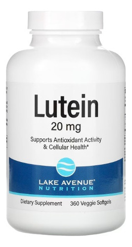 Lake Avenue Nutrition Luteina 20 Mg 360 Veggie Softgels Sfn