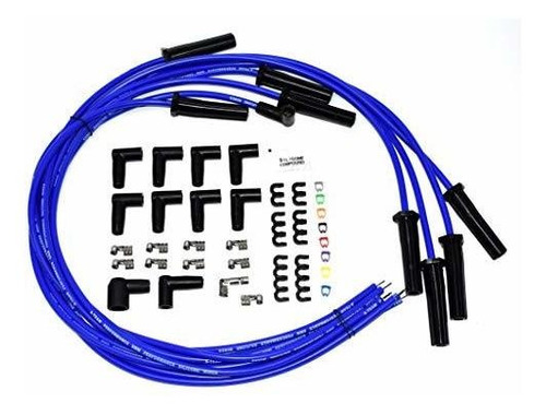 Cables Bujías Alto Rendimiento V8 V6 8.0mm Azul