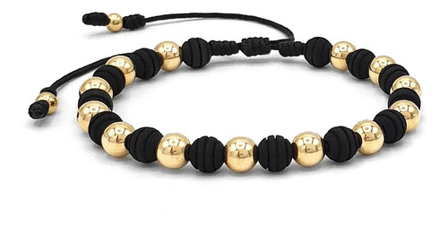 Pulsera Neopreno Oro Laminado 18k De 6mm Iconic Store