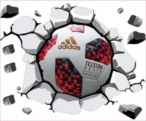Comprar Vinilos Decorativos Rompe Pared Pelota Deporte Futbol Rojo