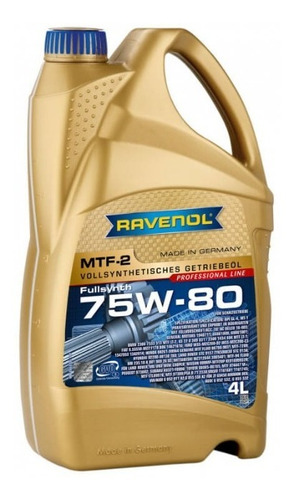 Aceite Caja De Cambios 75w80 Ravenol Mtf-2 Aleman 4 Litros 