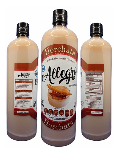 Jarabe Saborizante Sabor Horchata 1 Lt Allegro Ingredients