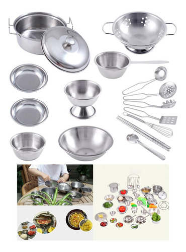 Juego De Utensilios De Cocina De 16 Piezas Para Niños,