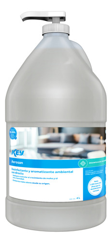 Key Desinfectante Antibacterial Ambiental Aerosan Botella 4 Litros Fragancia Neutra