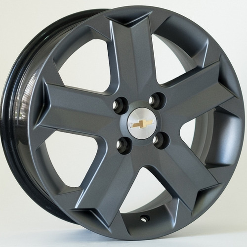 Rodas Chevrolet Montana Sport R26 Aro15(4x100)(jogo)+bicos Cor Grafite Fosco