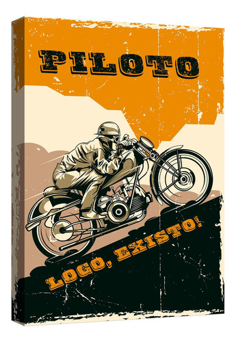 Cuadro Decorativo Canvas Motos Motocicleta Vintage Color Motos Motocicleta Vintage 16 Armazón Natural