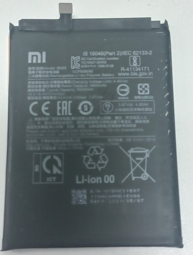 Batería Bn53 Xiaomi Redmi Note 10 Pro 