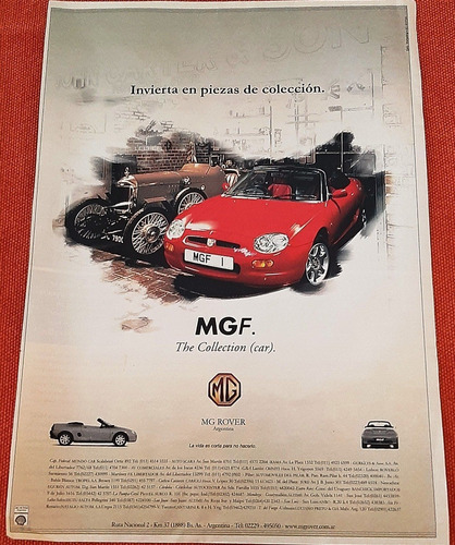 Publicidad Mg Rover Mgf I