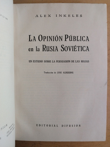 Inkeles, Alex - La Opinion Publica En La Rusia Sovietica.