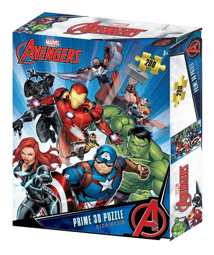 Quebra-cabeça 3d Os Vingadores Zipper Box 200p Multikids