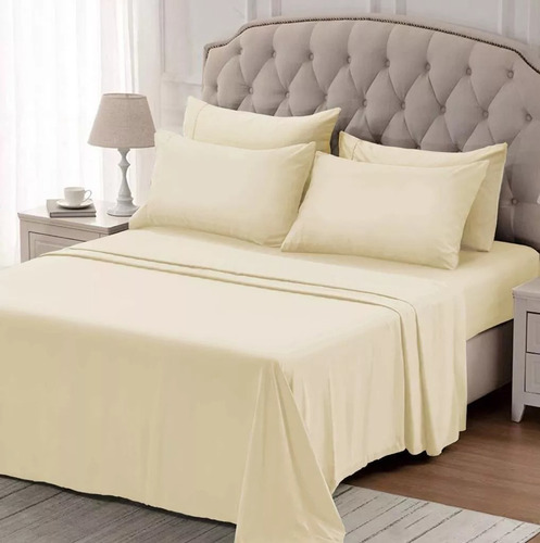 Juego De Sábanas Hotelera Twin Size 600h Una Plaza Y Media Natural