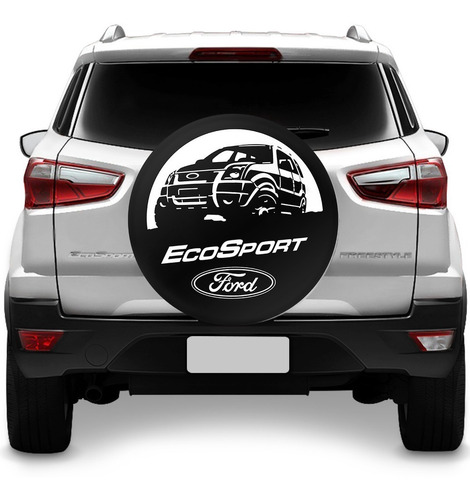 Capa De Estepe Ecosport 2003 A 2018 Ford Preto Com Cadeado