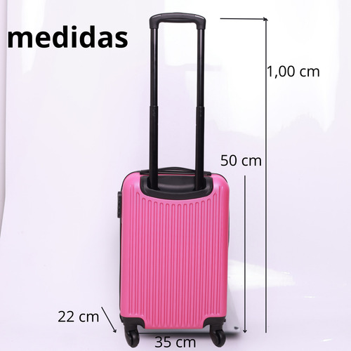 Mala 10kg Extensor Viagem Bordo Rodinha 360° Casca Dura Abs