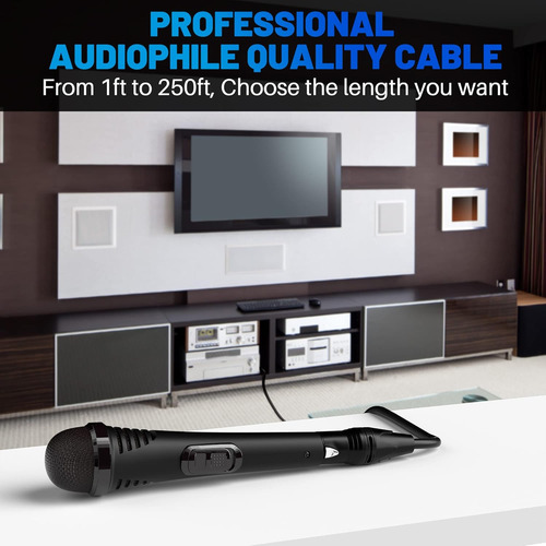 Cable De Microfono Xlr De 50 Pies (paquete De 2, Varios C...
