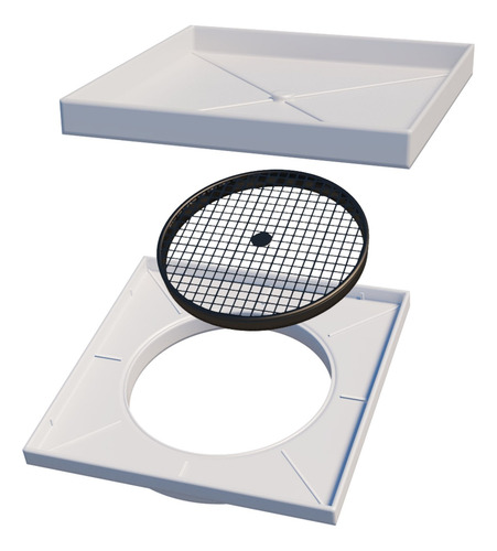 Ralo Linear Oculto Para Banheiro Quadrado Com Grelha