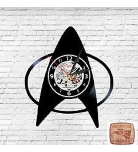 Reloj De Pared Corte Laser 0198 Star Trek Escudo