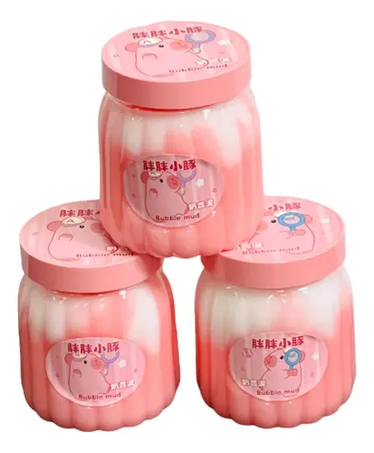 Slime Bubble Mud Squishy Anti Estrés Yoghurt Rosa Rosa