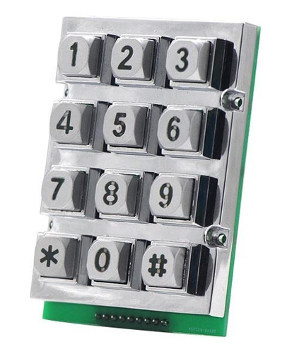 Teclado 4x3 Keypad Metálico Para Entornos Hostiles