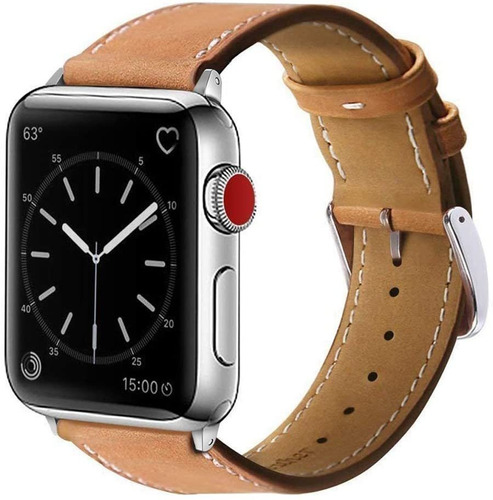 Malla De Cuero, Apple Watch Series Se/5/4/3/2/1 38/40 Mm 