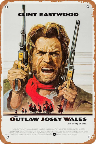 Mipiadolim The Outlaw Josey Wales Póster De Película Retro D