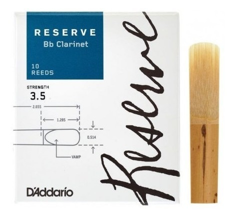 Cañas Daddario Reserve Clarinete Bb N° 3.5+  X 10