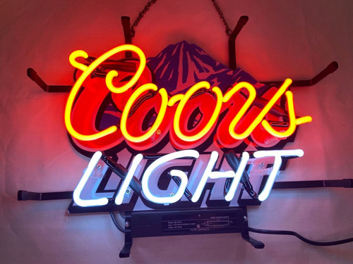 Signo Neon Para Coor Light Beer Bar Pub Real Glass Home Room