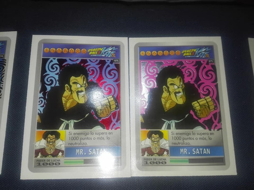 Satan 975-carta Brillante Rojo Y Plateado Dragon Ball Kai