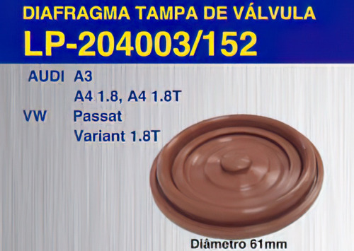 Diafragma Tampa De Valvulas Audi A3/a4/tt 1.8/1.8t Passat/ V