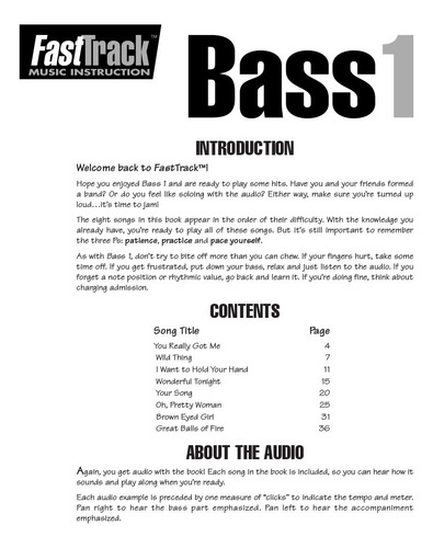 Fast Track Bass 1: Songbook 1.