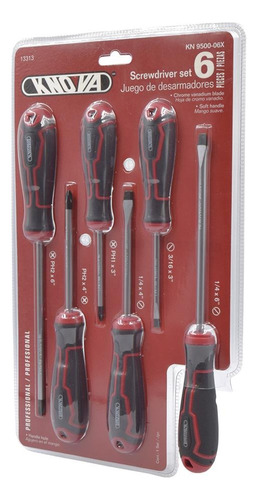 Juego De 6 Desarmadores Ergonómicos Knova Kn 9500-06x
