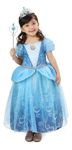 Disfraz De Lujo Inspirado En Princesa Cenicienta Para Niñas 