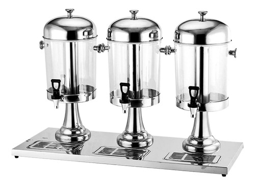 Dispensador De Bebidas, Botella Sellada Con Grifo Plata 24l
