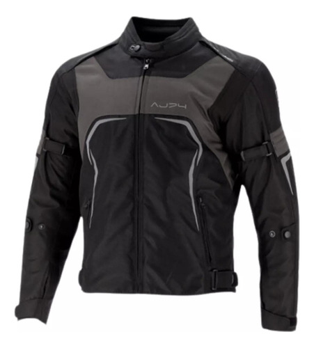 Campera Para Andar En Moto Negro Con Gris Impermeable Xl