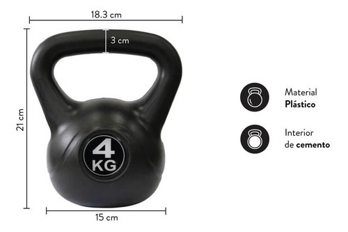 Pesa Rusa 4 Kg Kettlebell Mancuerna Para Entrenamiento