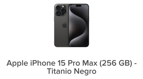 iPhone 15 Pro Max Sim Fisica 256gb